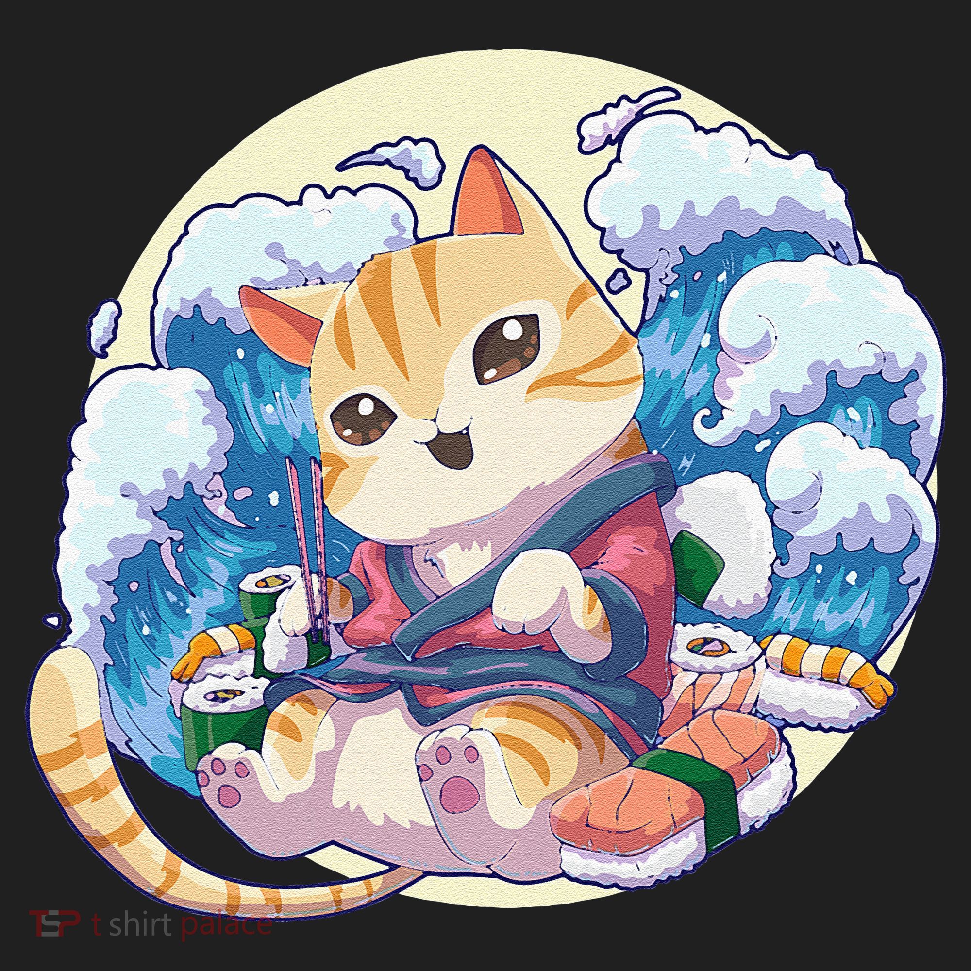 Cat Sushi Japanese Anime Kawaii Neko Beanie
