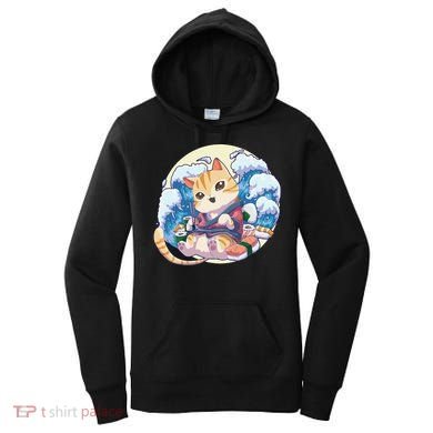 Cat Sushi Japanese Anime Kawaii Neko Women's Hoodie