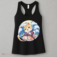 Cat Sushi Japanese Anime Kawaii Neko Women's Tank Top thumb 3