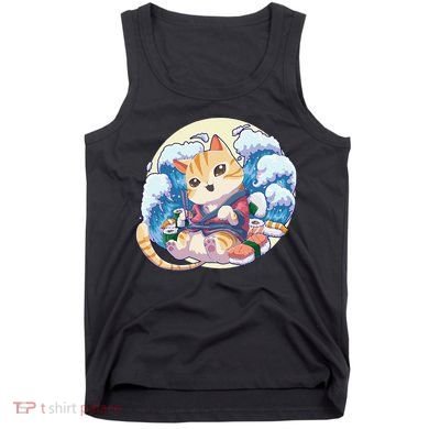 Cat Sushi Japanese Anime Kawaii Neko Tank Top