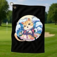 Cat Sushi Japanese Anime Kawaii Neko Golf Towel thumb 1