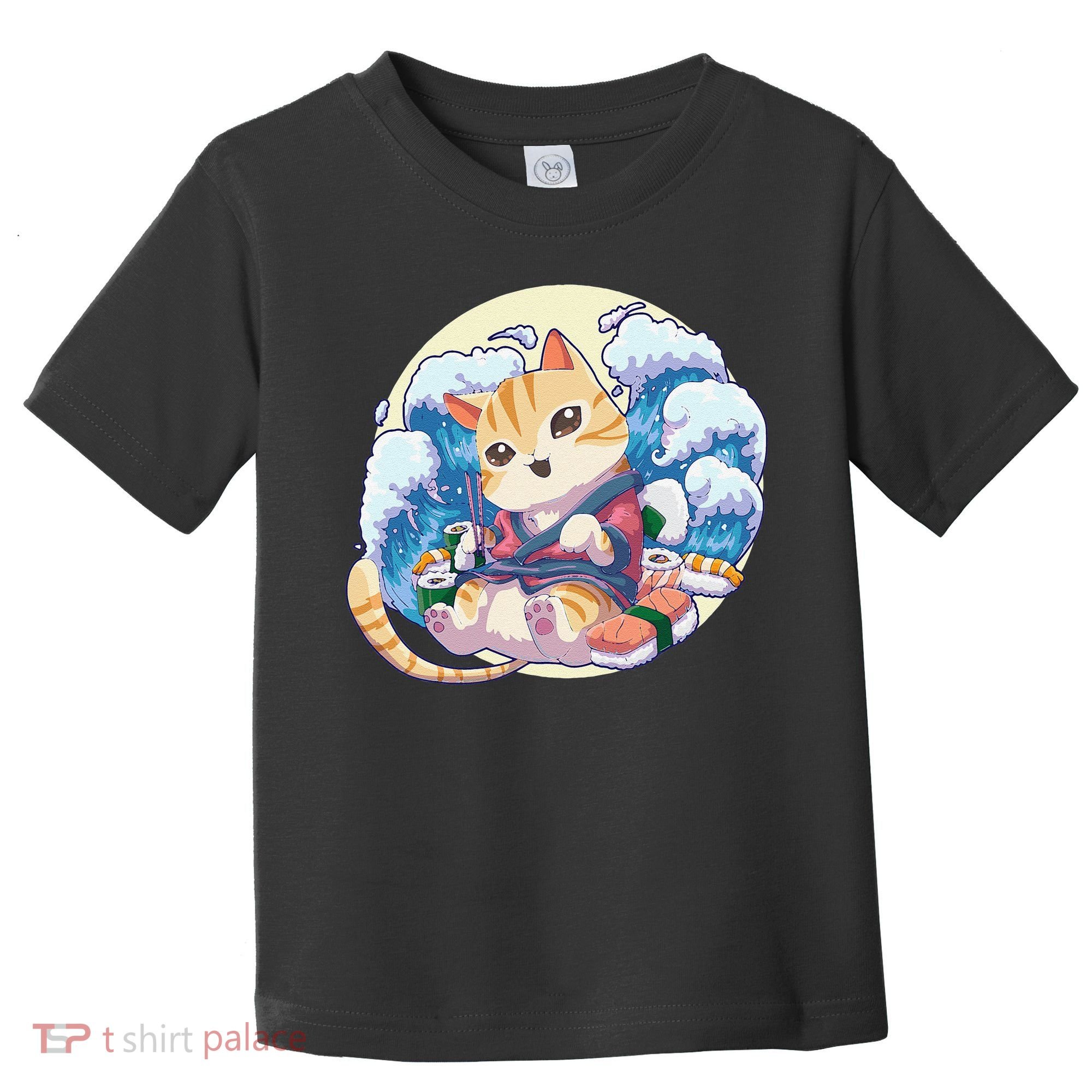 Cat Sushi Japanese Anime Kawaii Neko Toddler T-Shirt