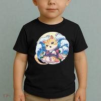 Cat Sushi Japanese Anime Kawaii Neko Toddler T-Shirt thumb 2