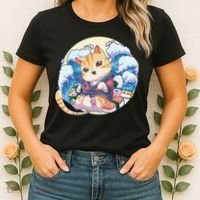 Cat Sushi Japanese Anime Kawaii Neko Women's T-Shirt thumb 2