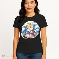 Cat Sushi Japanese Anime Kawaii Neko Women's T-Shirt thumb 4