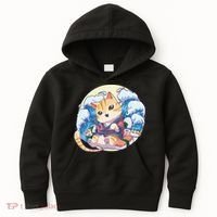 Cat Sushi Japanese Anime Kawaii Neko Kids Hoodie thumb 0