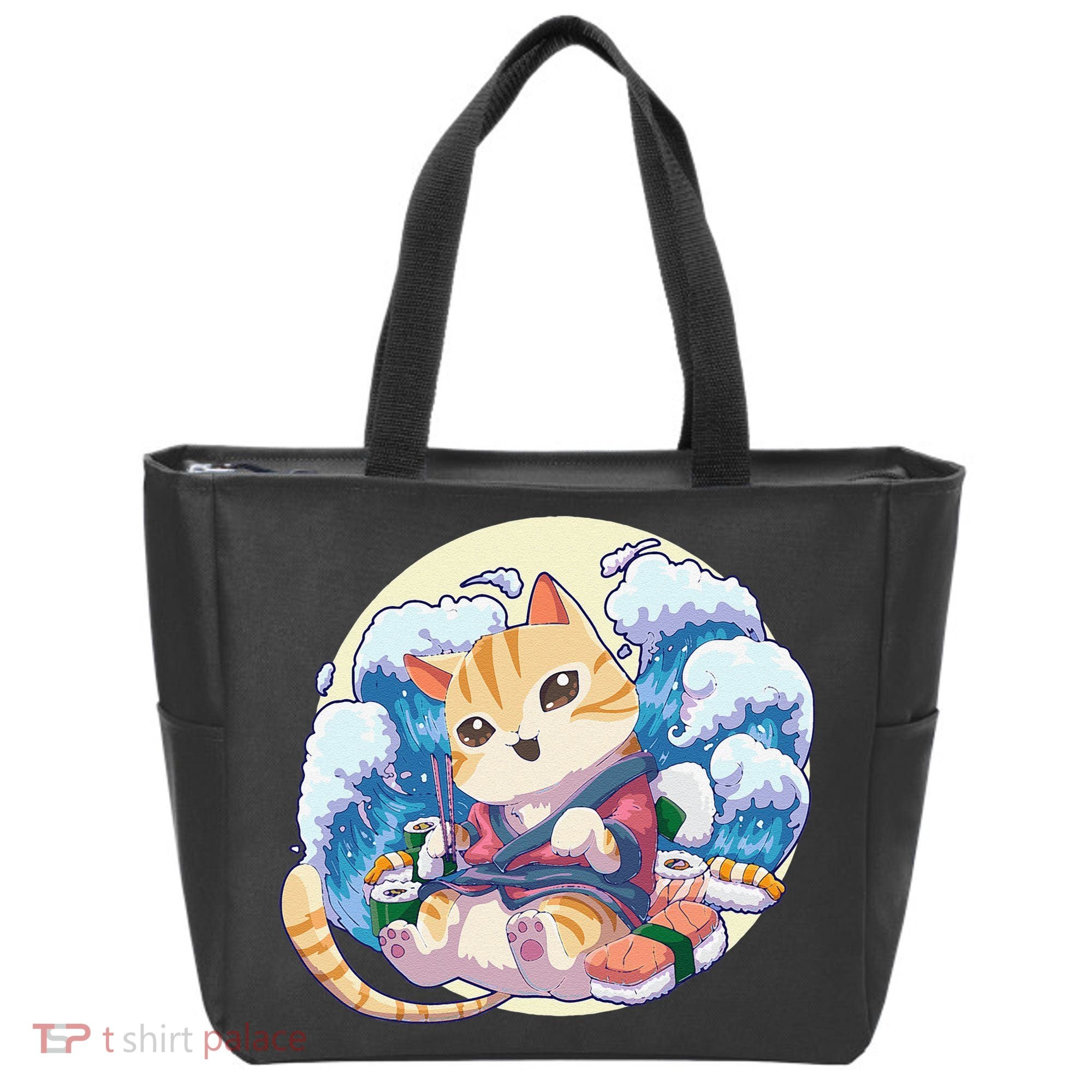 Cat Sushi Japanese Anime Kawaii Neko Tote Bag