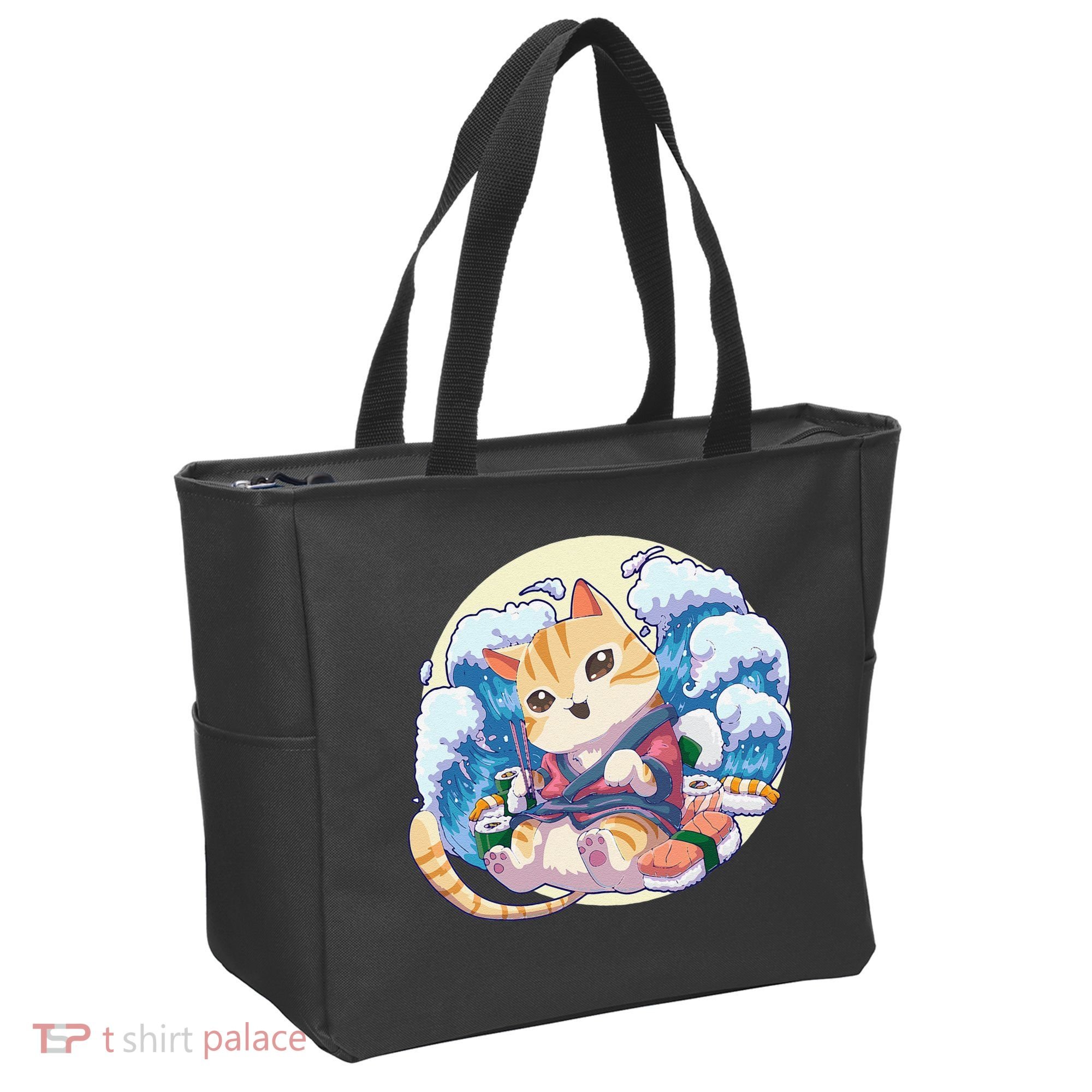 Cat Sushi Japanese Anime Kawaii Neko Tote Bag