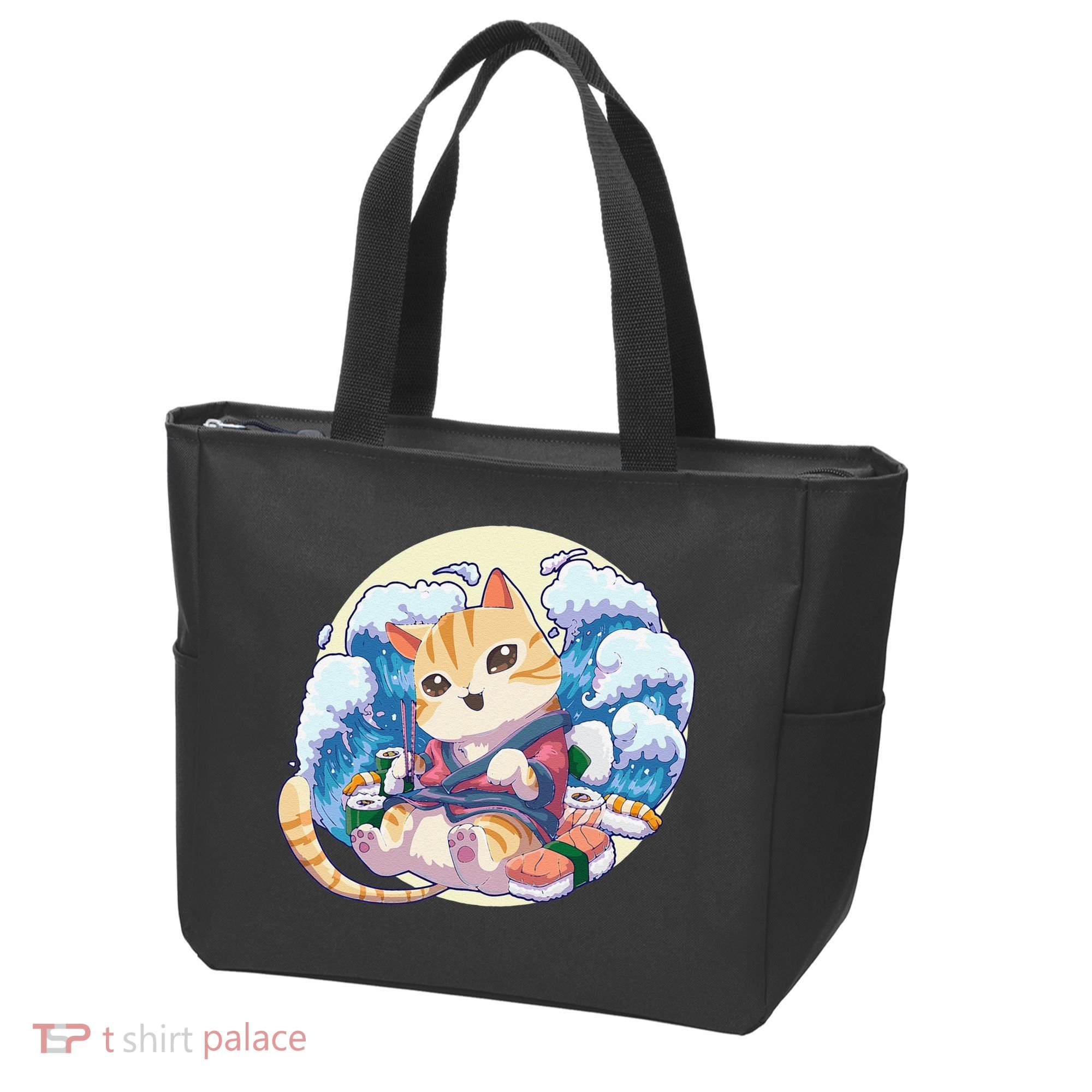Cat Sushi Japanese Anime Kawaii Neko Tote Bag