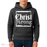 Christ Strong Jesus Lover Gift Kids Hoodie thumb 4