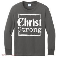 Christ Strong Jesus Lover Gift Kids Long Sleeve Shirt thumb 0