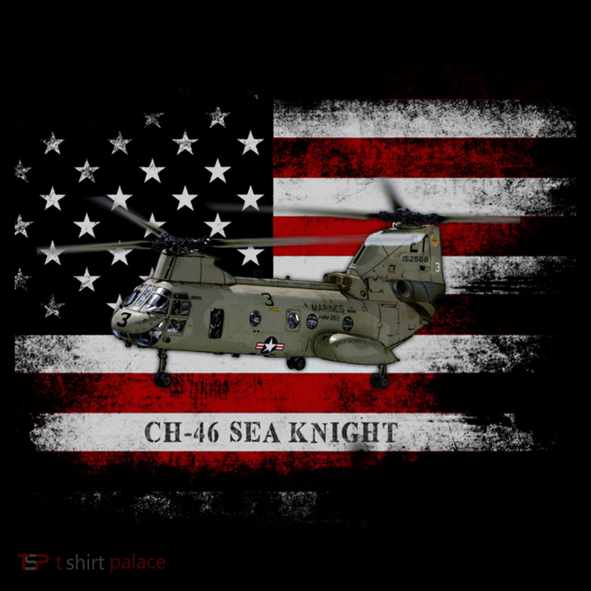 Ch46 Sea Knight Helicopter Usa Flag Helicopter Pilot Funny Gift Coffee Mug