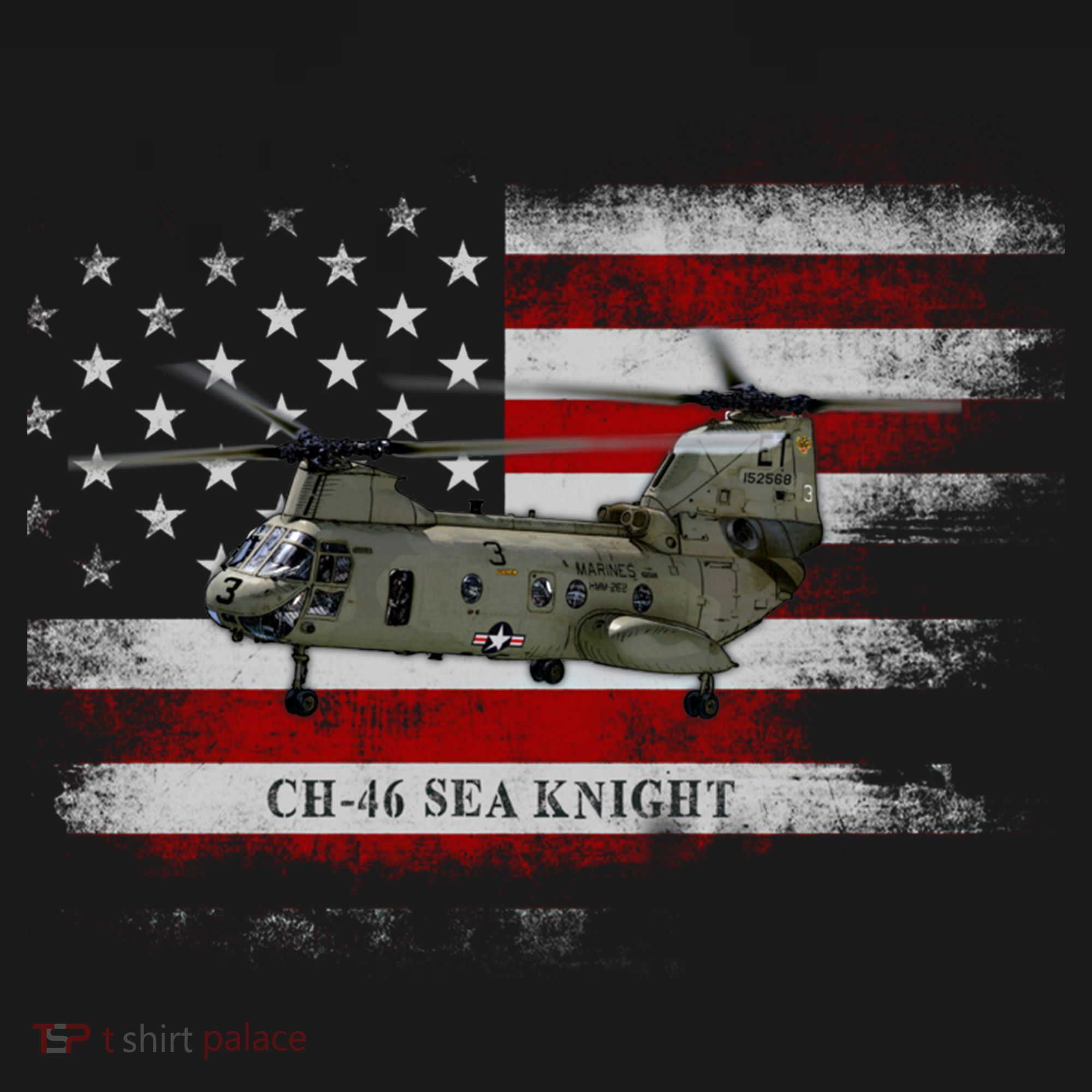 Ch46 Sea Knight Helicopter Usa Flag Helicopter Pilot Funny Gift Women's Hoodie