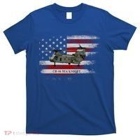 Ch46 Sea Knight Helicopter Usa Flag Helicopter Pilot Funny Gift T-Shirt thumb 0