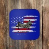 Ch46 Sea Knight Helicopter Usa Flag Helicopter Pilot Funny Gift Coaster thumb 0
