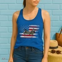 Ch46 Sea Knight Helicopter Usa Flag Helicopter Pilot Funny Gift Women's Tank Top thumb 2