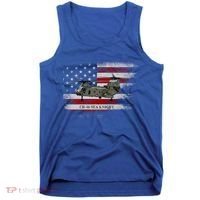 Ch46 Sea Knight Helicopter Usa Flag Helicopter Pilot Funny Gift Tank Top thumb 0
