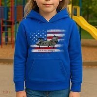 Ch46 Sea Knight Helicopter Usa Flag Helicopter Pilot Funny Gift Kids Hoodie thumb 3