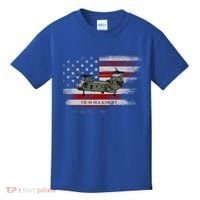 Ch46 Sea Knight Helicopter Usa Flag Helicopter Pilot Funny Gift Kids T-Shirt thumb 0