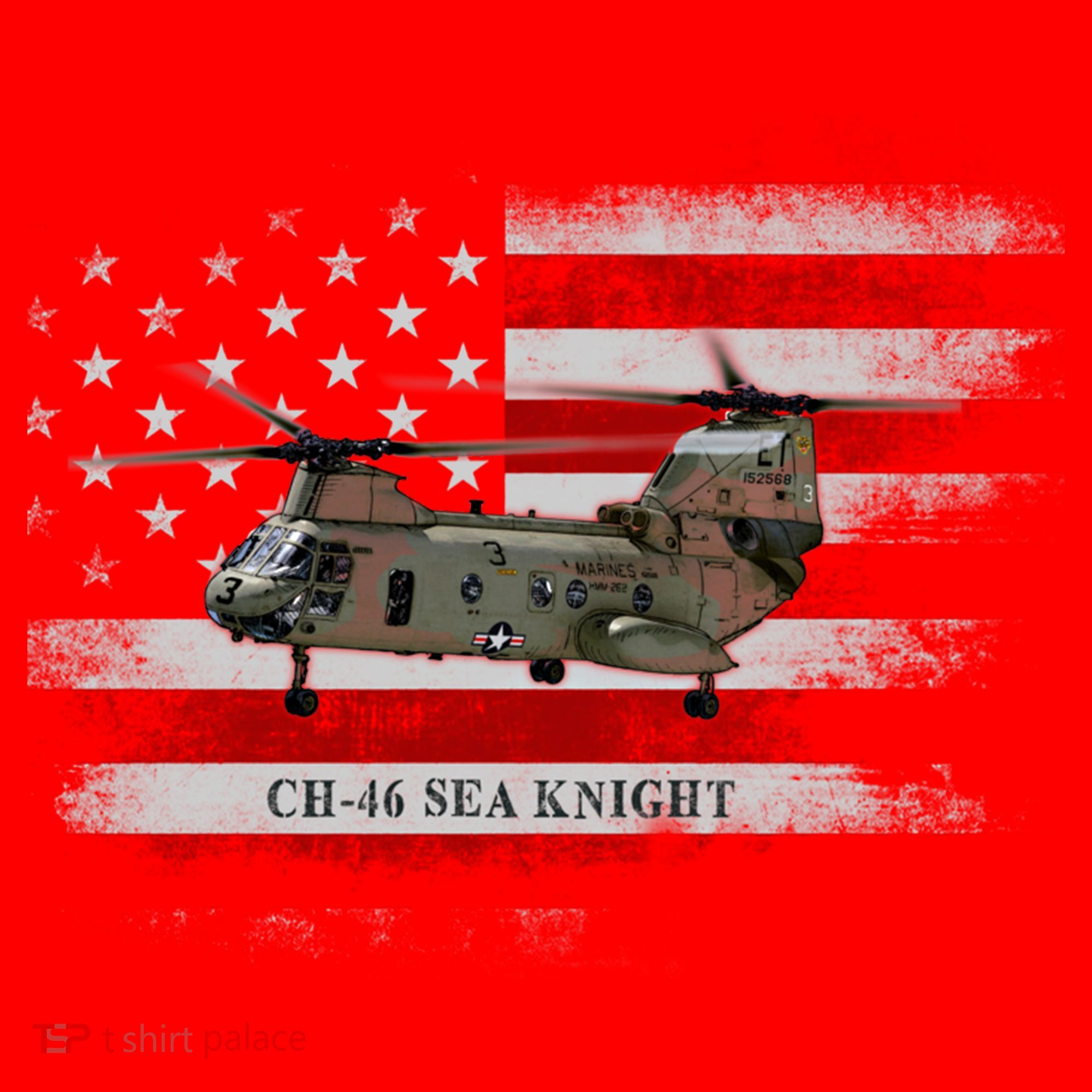 Ch46 Sea Knight Helicopter Usa Flag Helicopter Pilot Funny Gift Santa Hat