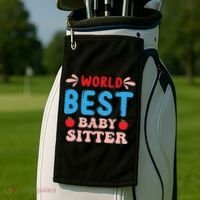 Childcare Sitter Kindergarten Gift Golf Towel thumb 2