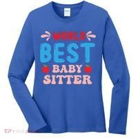 Childcare Sitter Kindergarten Gift Women's Long Sleeve Shirt thumb 0
