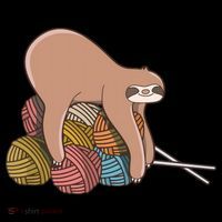 Cute Sloth Knitting Yarn Knitting Wool Backpack thumb 2