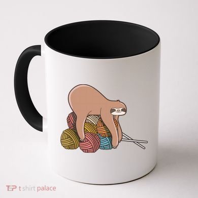 Cute Sloth Knitting Yarn Knitting Wool Coffee Mug