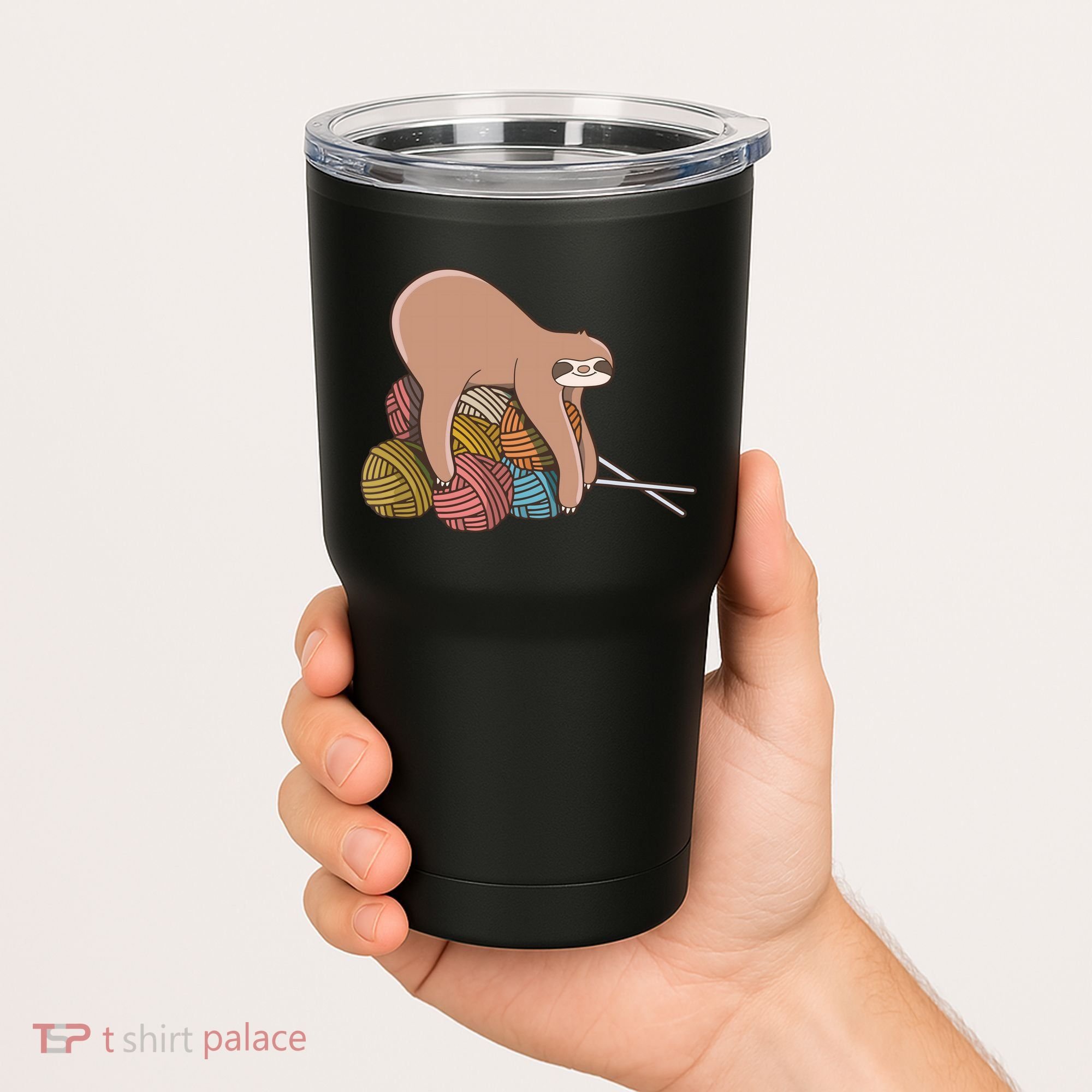 Cute Sloth Knitting Yarn Knitting Wool Tumbler