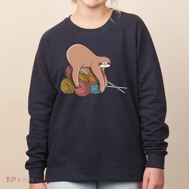 Cute Sloth Knitting Yarn Knitting Wool Women's Sweatshirt
