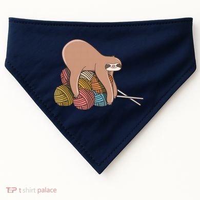 Cute Sloth Knitting Yarn Knitting Wool USA-Made Doggie Bandana