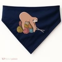 Cute Sloth Knitting Yarn Knitting Wool USA-Made Doggie Bandana thumb 0