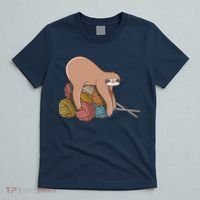 Cute Sloth Knitting Yarn Knitting Wool T-Shirt thumb 5