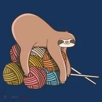 Cute Sloth Knitting Yarn Knitting Wool Bucket Hat thumb 4