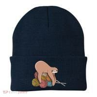 Cute Sloth Knitting Yarn Knitting Wool Beanie thumb 0