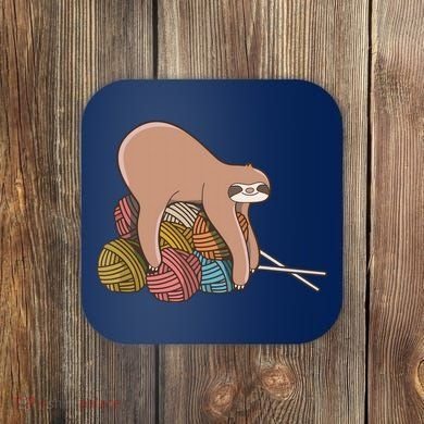 Cute Sloth Knitting Yarn Knitting Wool Coaster