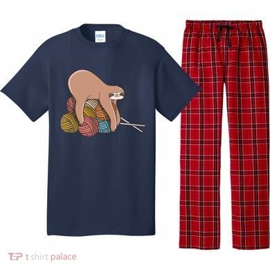 Cute Sloth Knitting Yarn Knitting Wool Pajama Set