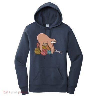 Cute Sloth Knitting Yarn Knitting Wool Women's Hoodie