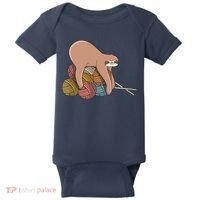 Cute Sloth Knitting Yarn Knitting Wool Baby Bodysuit thumb 0