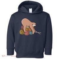 Cute Sloth Knitting Yarn Knitting Wool Toddler Hoodie thumb 0