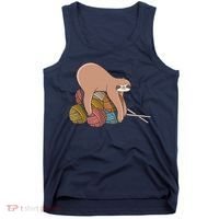 Cute Sloth Knitting Yarn Knitting Wool Tank Top thumb 0