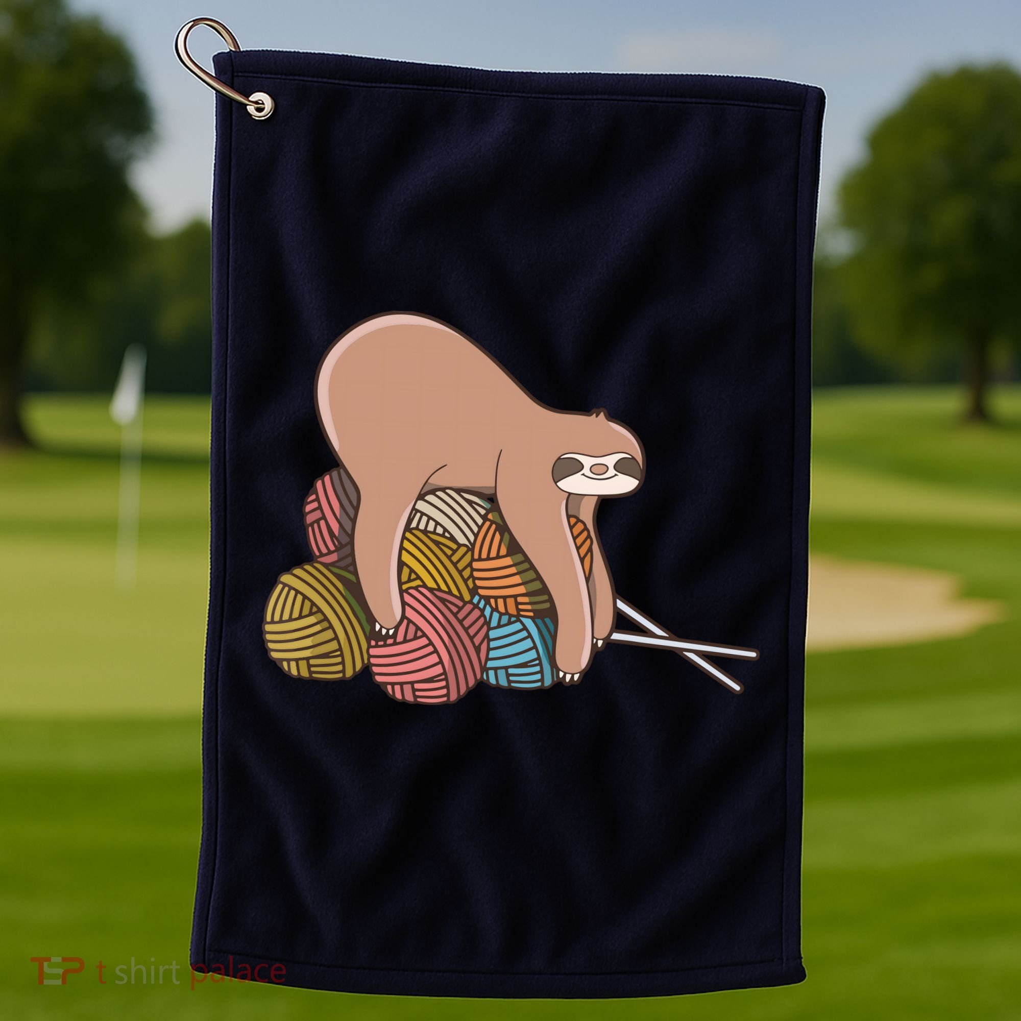 Cute Sloth Knitting Yarn Knitting Wool Golf Towel
