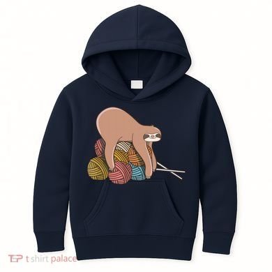 Cute Sloth Knitting Yarn Knitting Wool Kids Hoodie