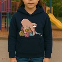 Cute Sloth Knitting Yarn Knitting Wool Kids Hoodie thumb 3