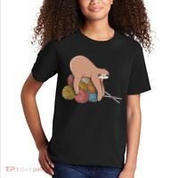 Cute Sloth Knitting Yarn Knitting Wool Kids T-Shirt thumb 2