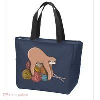 Cute Sloth Knitting Yarn Knitting Wool Tote Bag thumb 3