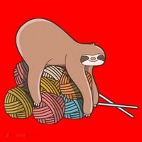 Cute Sloth Knitting Yarn Knitting Wool Santa Hat thumb 1