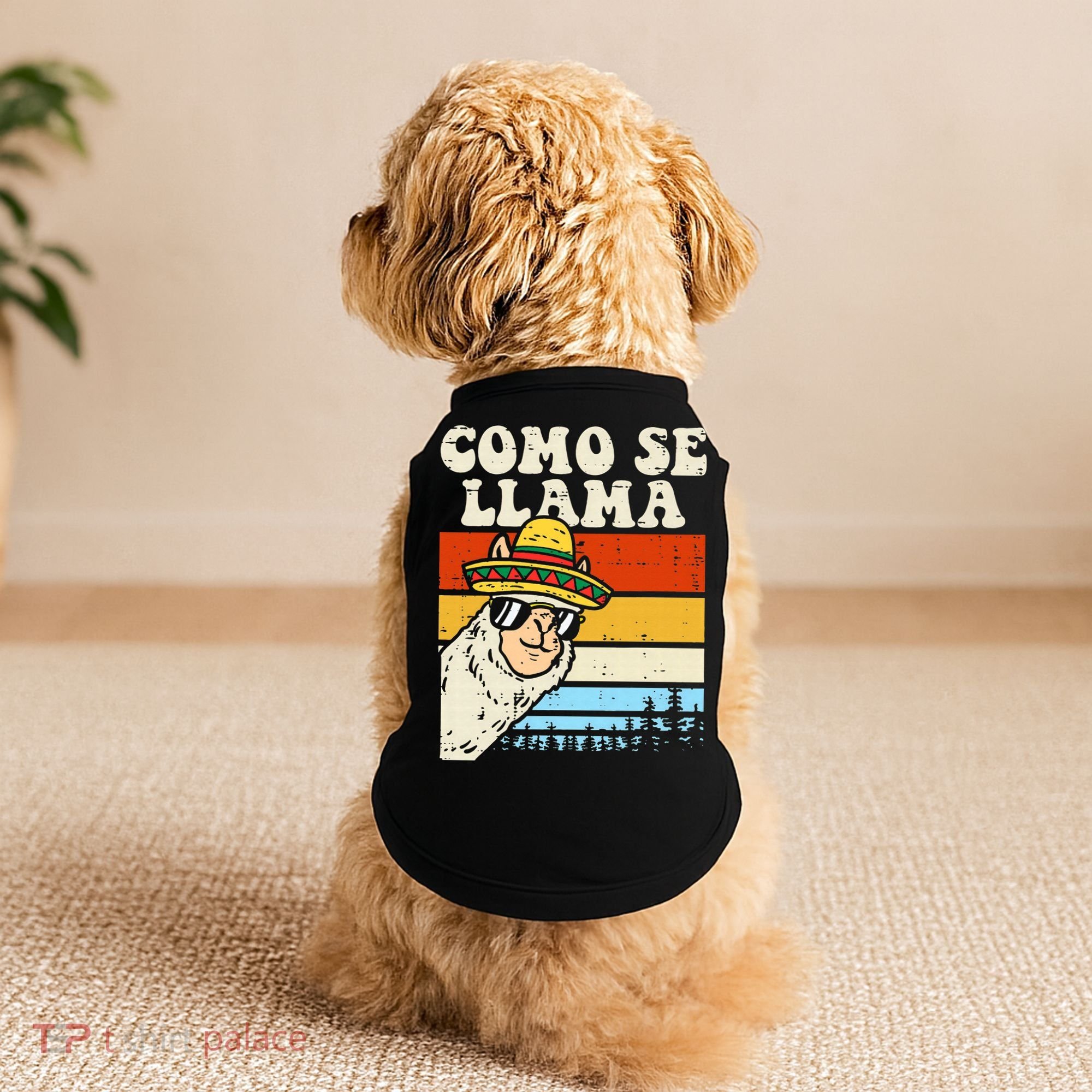 Como Se Llama Funny Cinco De Mayo Mexican Alpaca Animal Doggie Tank