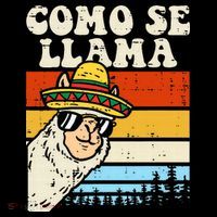 Como Se Llama Funny Cinco De Mayo Mexican Alpaca Animal Doggie Tank thumb 4