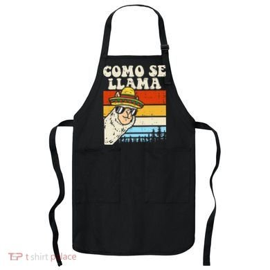 Como Se Llama Funny Cinco De Mayo Mexican Alpaca Animal Apron